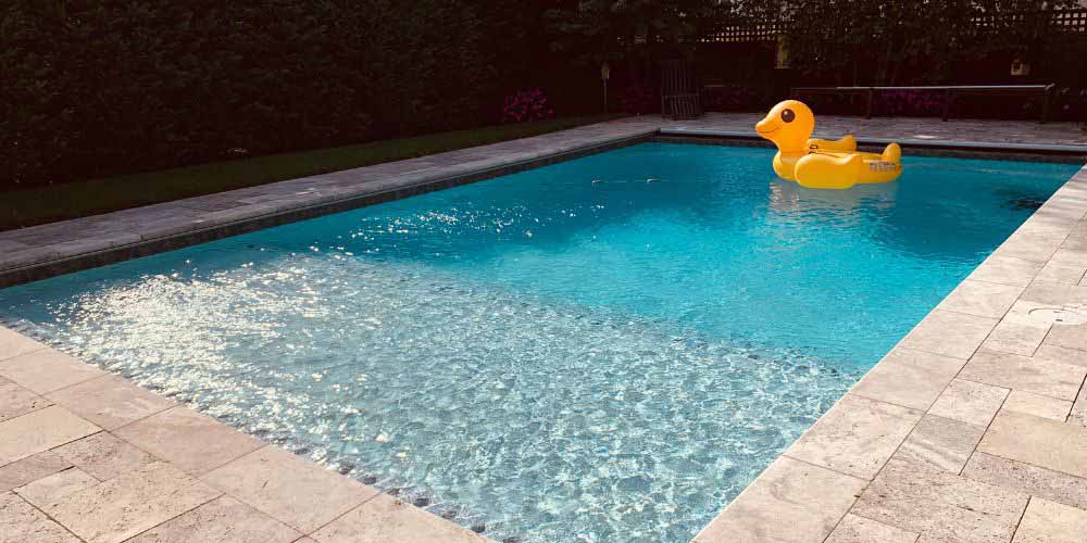 Obstacles and slip hazards in swimming pool